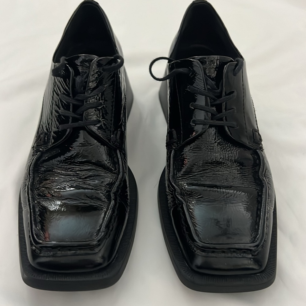 Vagabond Black Patent Leather Lace-Up Loafers - Picture 5 of 11